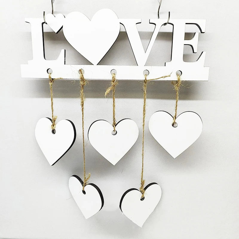 RubySub MDF Valentine's Day Wall Plaque Blanks Sublimation Family Board Blank White 6-Color Thermal Transfer Multi-Size Home
