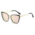 Wholesale Custom Logo Metal Cat Eye Spring Hinge Unisex Sunglasses with UV400 Lenses 6 Colors