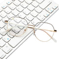 New Design Flexible Anti-blue Light Titanium Glasses Blue Light Blocking Glod Glasses for Men Women