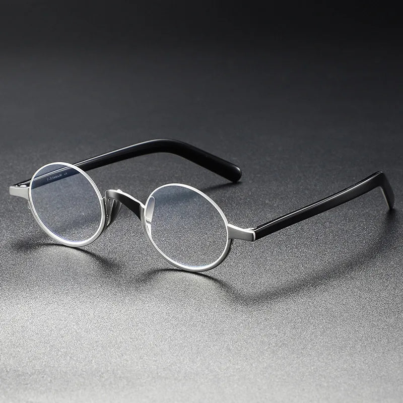 Brand Lennon Acetate Round Glasses Men Women Handmade Super Light Small Frame Retro Eyeglasses High Myopia Semi-Rim