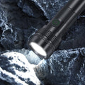 Boruit ST12 New High Bright Zoom Focus Flashlights Portable Long Range 300 Meters  Rechargeable Waterproof LED Torch