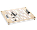 Lucite Blocks on a Gold Tray Classic Black Chess Jewish Gift Judaica Acrylic Lucite Othello Game Set