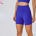Women's High Waist Biker Shorts Tummy Control Gym Workout Pants with Solid Pattern for Volleyball Yoga Running