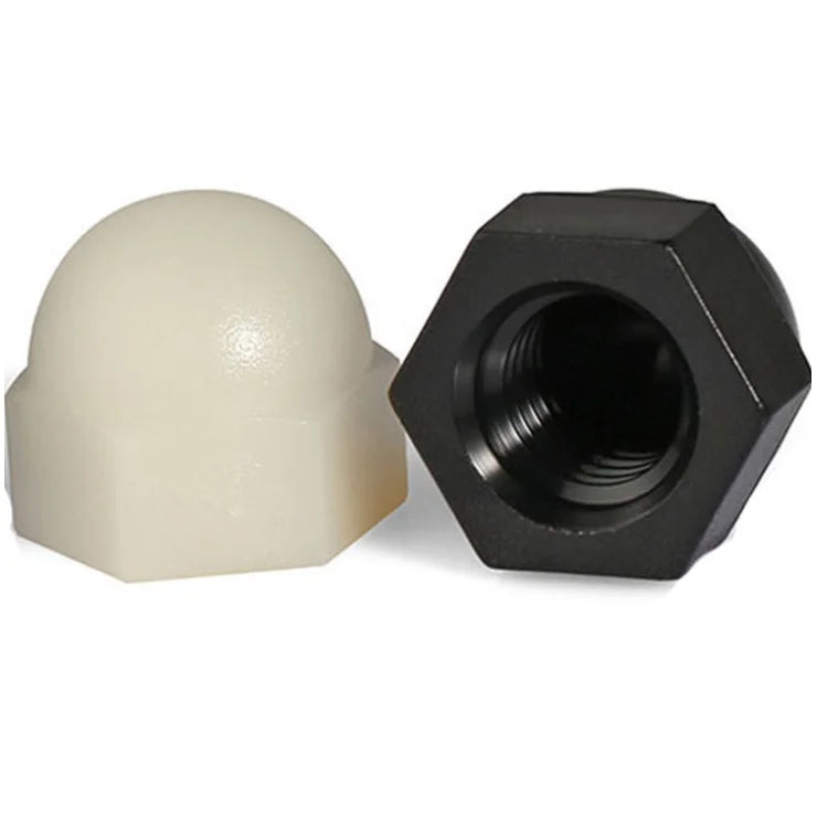M3 M4 M6 M8 M10 White Black Plastic Nylon PA66 Grade Protective Cap Nut for Screw Healthcare Application