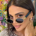 2025 New Hot Selling UV400 Sunglasses Women Small Frame Thick Shades Eyeglasses Women Cat Eye Gradient Sunglasses Ladies