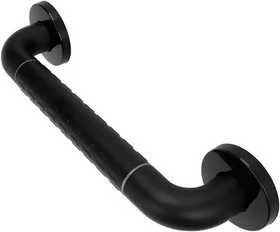 Plastic ABS Bathroom Grab bar Assist Handle Black Shower Grab Rail Nylon Straight Handrail