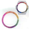 New Design square Colorful Stone 3.3x3.1x2.8mm Watches Stone Luxury  Colorful Stone Watches Men Wrist