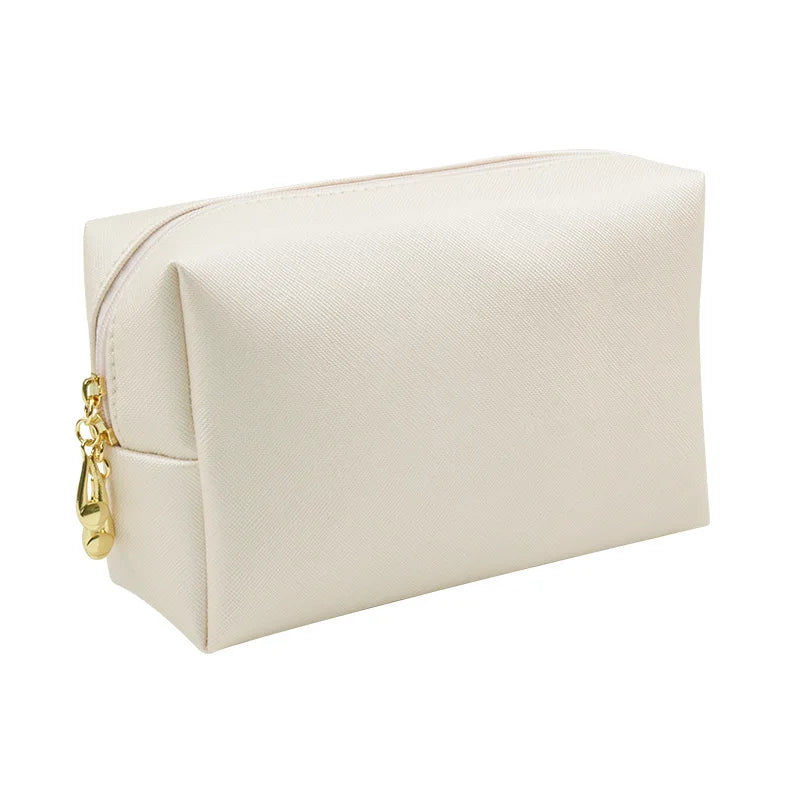 Custom Private Label Waterproof Wholesale Promotional Women Pu Makeup Leather Cosmetic Bag With Zipper