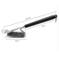 Custom Stainless Steel Wire BBQ Grill Net Cleaning Brush with Long Handle and Plastic Korean Style Outdoor Utensils