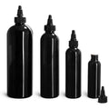 4 oz Pet Plastic Squeeze Applicator Bottle with a Twist Lid Amber Black Color 120 ml Squeeze Hair Oil Bottles with Lid