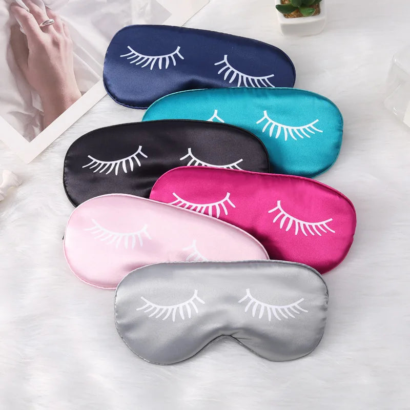 Wholesale 3D Embroidered Satin and Cotton Eye Mask Soft 3D Eye Cover for Women's Sleep Hot Sale OEM Product