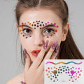 Custom OEM Eyebrow Flower Stickers Luxury Colorful Self-adhesive Face Freckle Makeup Waterproof Fake Temporary Tattoo Stickers