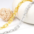 Personality Design 18k Gold Plated Square Chain Choker Shining Surface Metal Necklace for DIY Jewelry Making Jewelry Findings