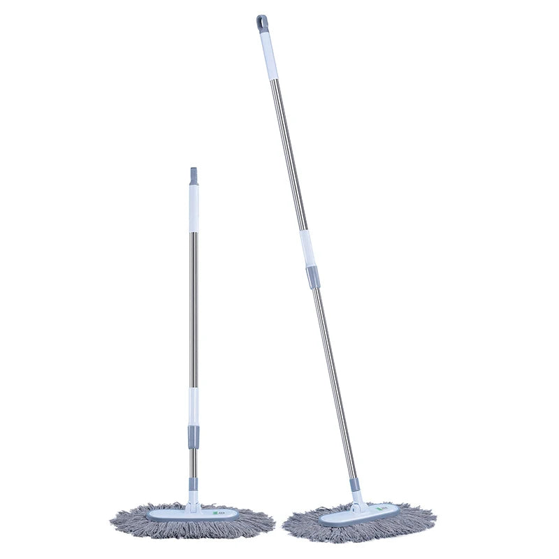 Wholesale STAINLESS STEEL/PP/Cotton Yarn Mop Household Absorbent Dry and Wet Retractable Cleaning Flat Mop Sponge Mop