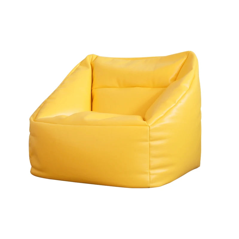 LUCKY SAC Indoor Durable Couch PU Leather Recliner Living Room Chair Floor Seating Low Floor Sofa Lazy Lounge square Bean Bag