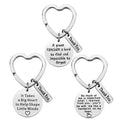 Stainless Steel Teacher Gift Key Ring Heart Shaped Charm Keychain for Teachers Day Appreciation Gift Keyring