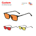 2025 Newest Retro Ultralight Reybeni Rubber Titanium Material Orange Lens Eyewear Unisex Optical Frame Anti Blue Light Glasses