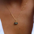 Black Tourmaline Necklace in 18k Gold Filled Healing Natural Stone Gemstone Jewelry Necklace