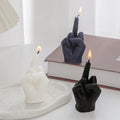 Scented With Funny Middle Finger Soy Wax Desktop Home Decoration Birthday Gift Ornaments White Candle for Aromatherapy