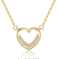 Solid Heart Brass Pendant Necklace