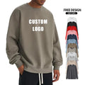 CVC Oversize Men Round Neck Sweatshirts Cotton Pullover Sweater Men's Autumn Sweatshirts