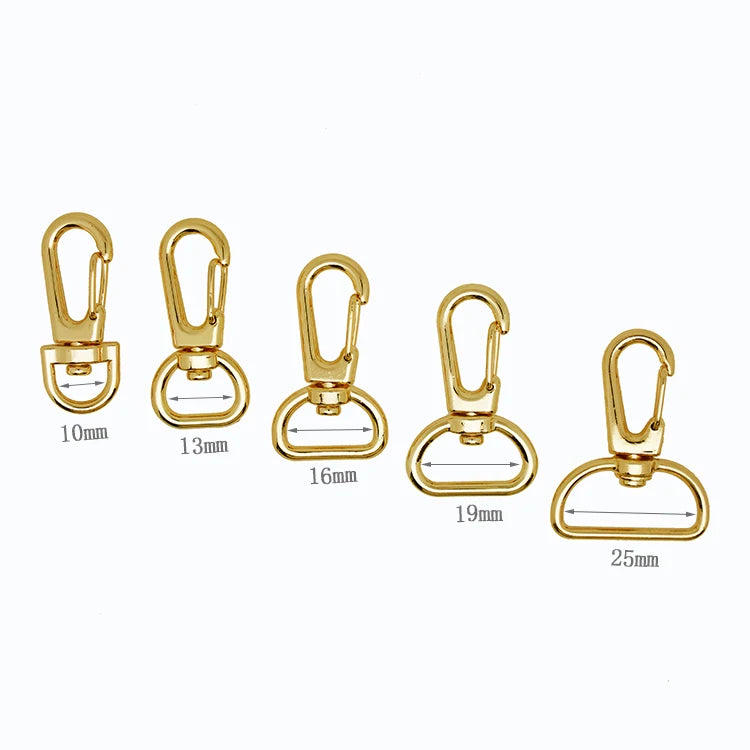 TANAI D Ring Clip Keychain Lanyard Swivel Snap Hooks Clip on Key Ring for Purse Hardware