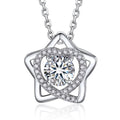 Fine Jewelry 925 Sterling Silver 2 Carat Moissanite Pendant Necklace Women for Wedding