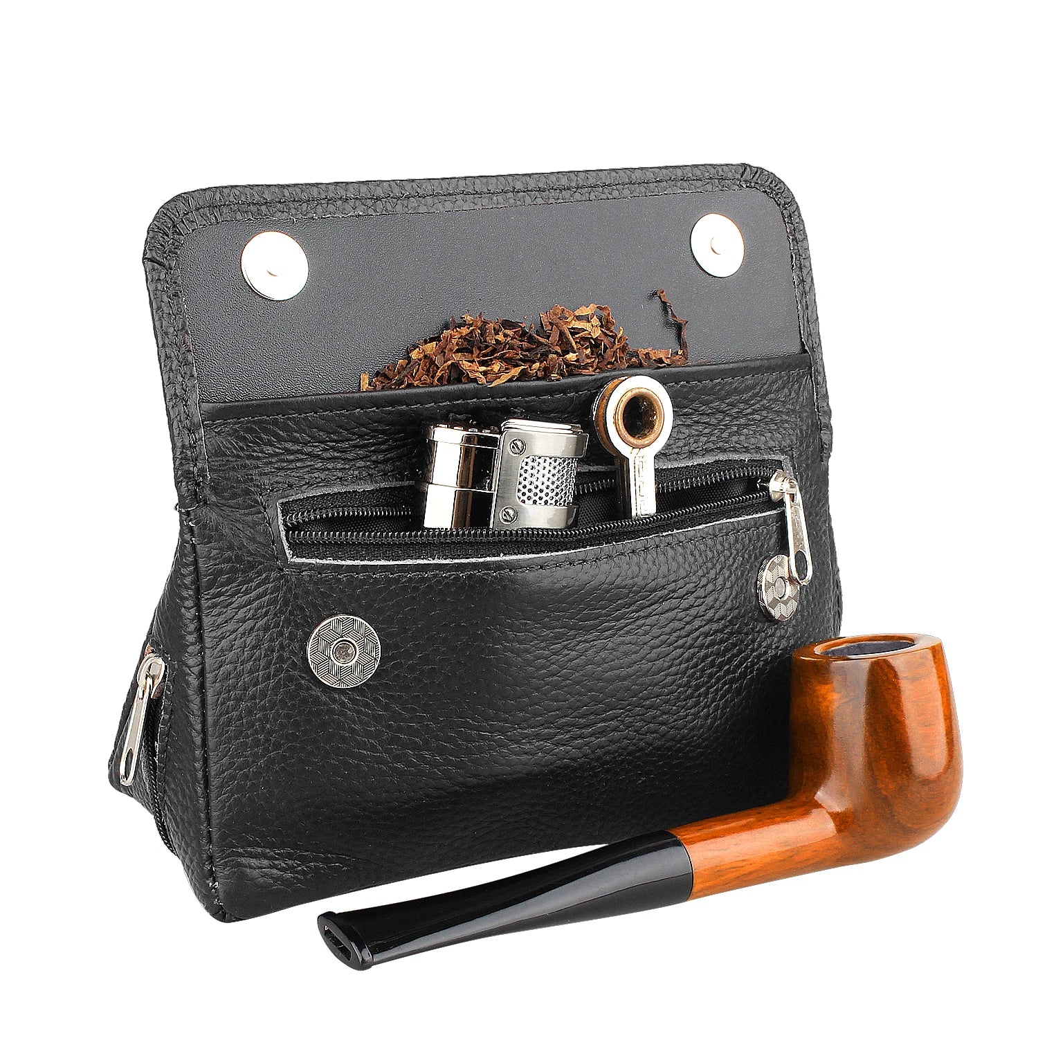 Portable Leather Tobacco Pouch Smoking Pipe Bag with Custom Logo Special Purpose Bags & Cases