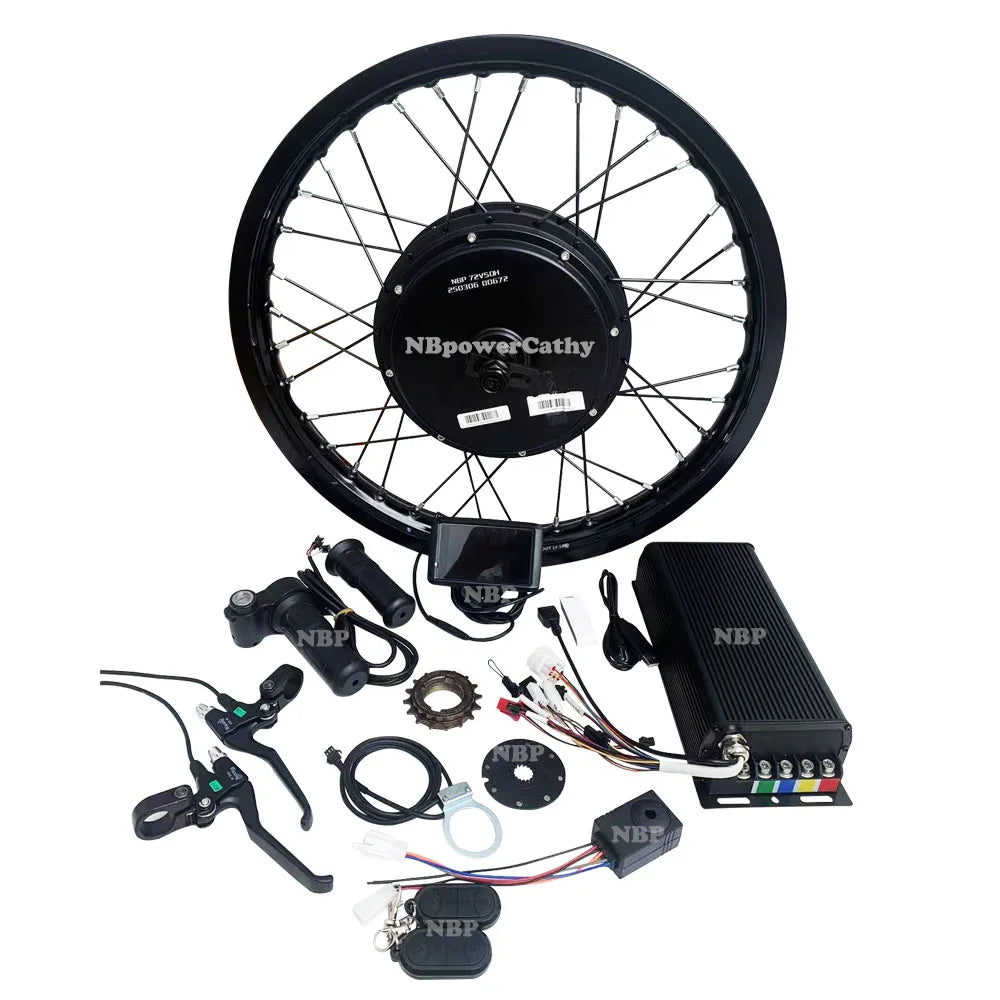 QS 205 V3 Hub Motor Wheel Electric Bike Kit 3000w Brushless Rear Hub Motor Bldc Motorcycle Electric Bike Bicycle Conversion Kit