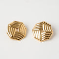 Latest Fashion 18k Gold Plated Stainless Steel Geometric Metal Earrings 2025