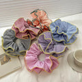 Wholesale Women's Fashion Extra Large Cotton Scrunchy with Wide Elastic 18cm Vintage Printed Hair Styling