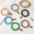 Cross-border Bestseller Color-plated Glass 4 Pieces  Bracelet Set Vintage Perfect Gift Idea for Best Friends Matching Labels