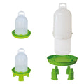 BERYS New 8L Green White Double Cylinder Chicken Waterer & Drinker with Removable Legs PP Plastic Thickened for Sale