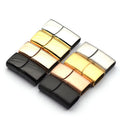 Stainless Steel  Clasp for Making Jewelry Gold Color  Wide Flat Bracelet Buckle  12X6MM 8X4MM 10x5mm