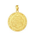 Merryshine 925 Sterling Silver Pendant Necklace with Saint Michael Seal of Seven Archangels Gold and Pearl for Party Jewelry