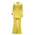 Fashion Women's Clothing _ Spring and Autumn New Solid Color Casual Suit Wide-leg Pants Suit Two-piece Suit