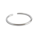 Simple 925 Sterling Silver Plain 1.2mm Smooth Thin Ring for Women Girls