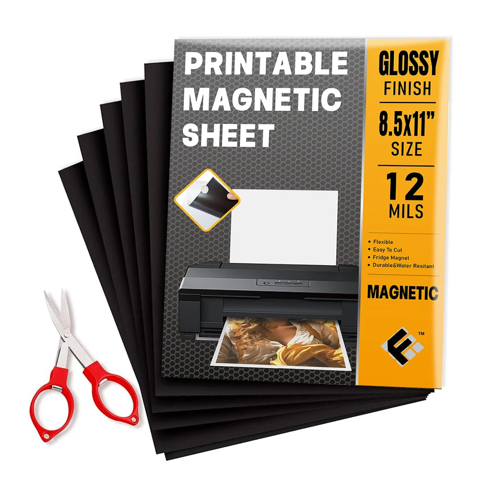 Clip Magnetic Magnets Custom Sheeting Refrigerator Blank Film Glossy Large Fridg White Printable Box Sublimation Magnetic Sheet