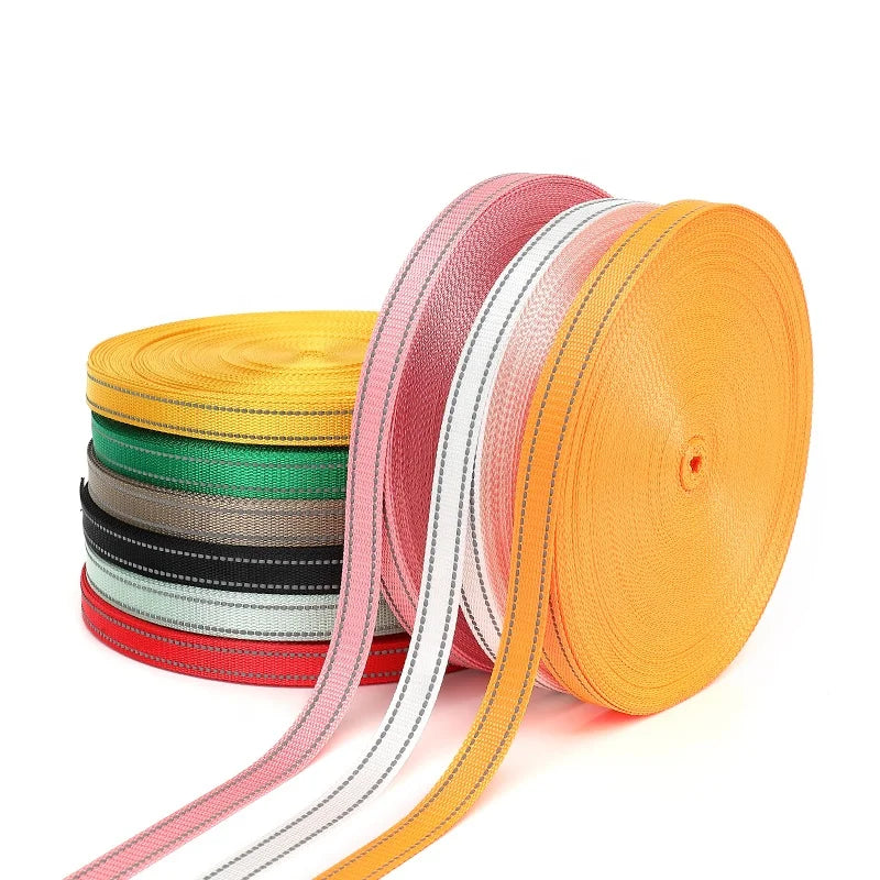 Manufacturers Wholesale Pet Leash Reflective Ribbon Dog Collarwebbing Shoelaces Nylon Webbing Shoulder Strap