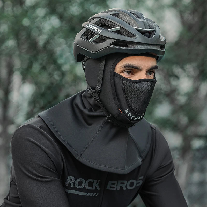 ROCKBROS Good Quality Breathable Polyester Cycling Motorcycle Full Face Balaclava One Hole Fleece Balaclava Winter Face Mask