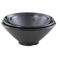 Customized Restaurant Dinnerware  PHO Serving Unbreakable 8.5 Inch Black Melamine Noodle Bowl