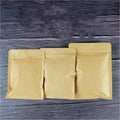 3 Side Seal Plain Brown Kraft Paper Aluminum Foil Lined Flat Heat Sealable Food Coffee Tea Packaging Pouches Bags With Zipper