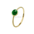 Emerald Gemstone Rings 14k Gold Jewelry Engagement Finger Rings for Women