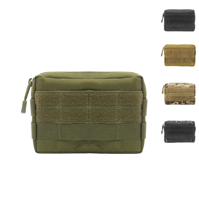 Hot Selling 600D Nylon Waterproof Tactical Waist Bag Men's Outdoor Hiking Phone Waist Bag Green