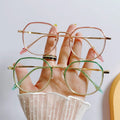 2024 New Green Ultra Light Glasses Frame Literary Retro Trend Anti Blue Light Glasses