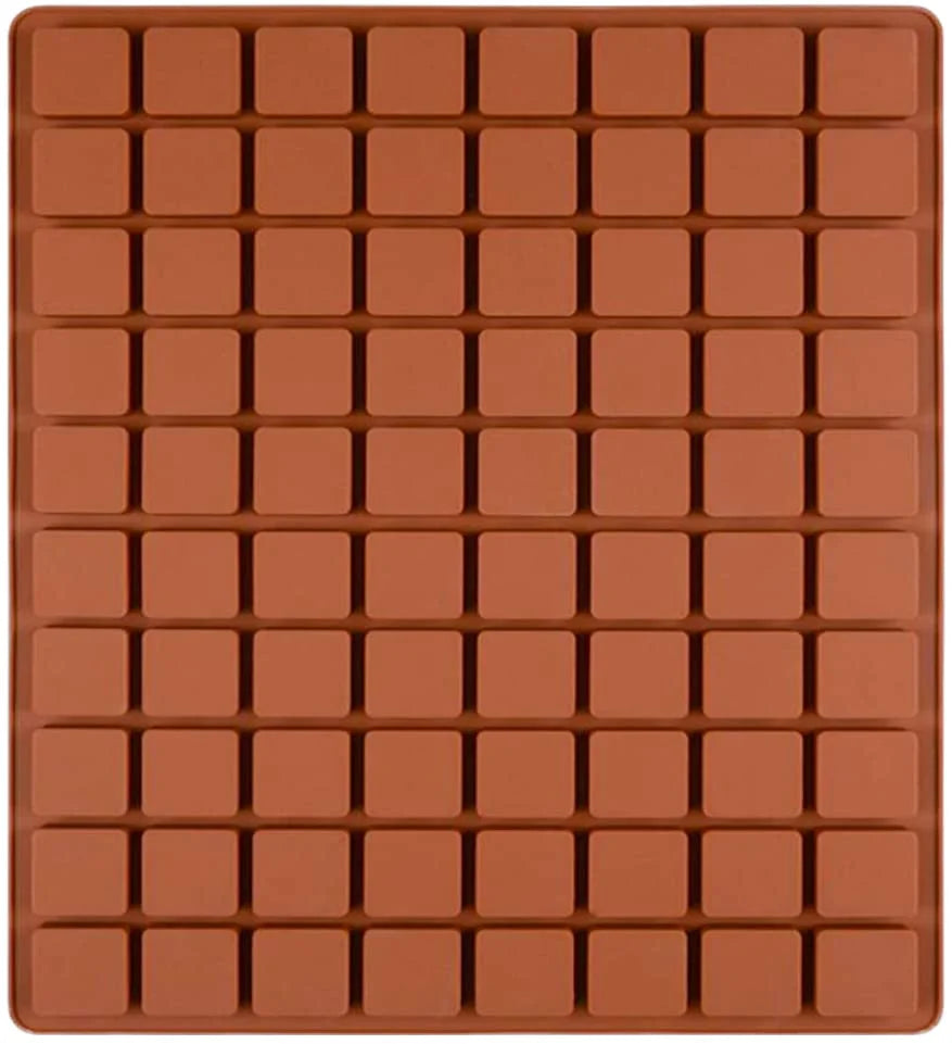 LifeTop Chocolate Molds 80 Cavities Gummy Molds Non Stick Silicone Candy Molds for Square Chocolates Caramels Keto Snack
