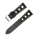 Fashion Big Unique Round Hole Design Italian Oil Wax Color Changing Skin Waterproof Genuine Leather Watch Band Strap 20 22 24mm