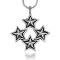 Punk Female Personality Retro 316L Stainless Steel Necklace Trendy Star Pendant Fine Pendants Charms for Friendship Gift Jewelry