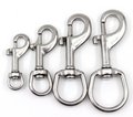304 Stainless Steel Spring Snap Carabiner Clip Key Chain Buckle Oval Swivel Single Head Dog Hooks