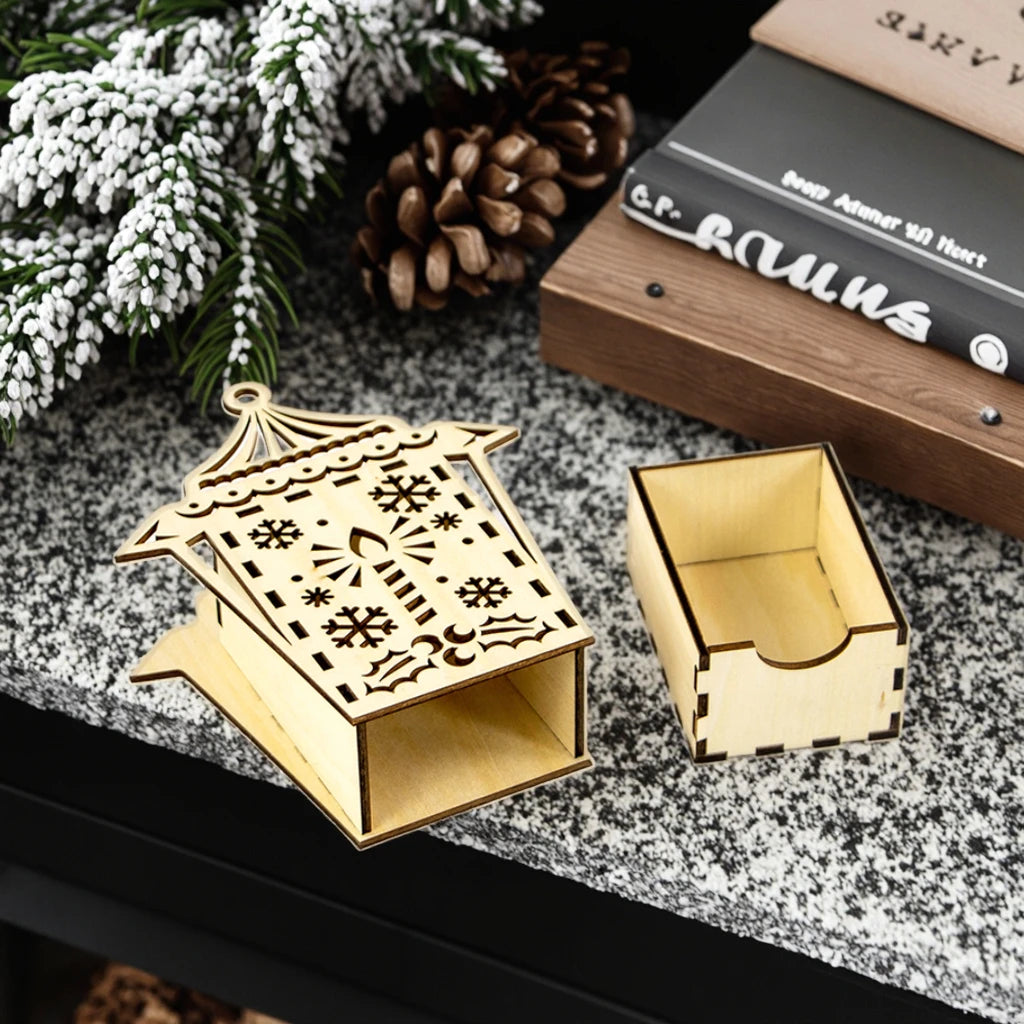2025 Laser-Cut Wooden Christmas Gift & Decoration Storage Box-for Wholesale Factory Christmas Gift Boxes